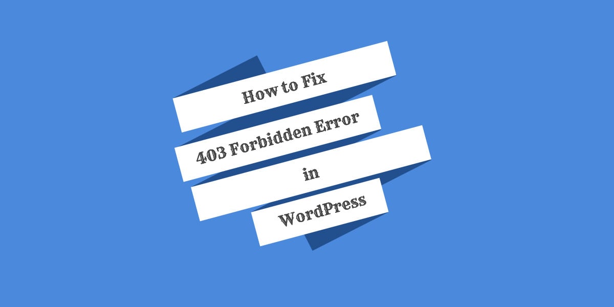 What is WordPress 403 Forbidden