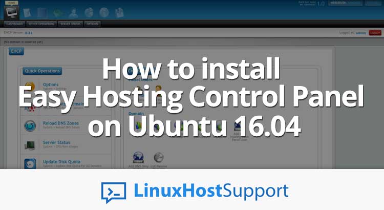 How to install Easy Hosting Control Panel on Ubuntu 16.04