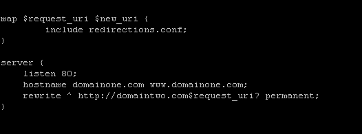 how to create temporary redirects in Nginx