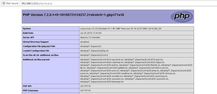 php 7.2 on debian 9 installation