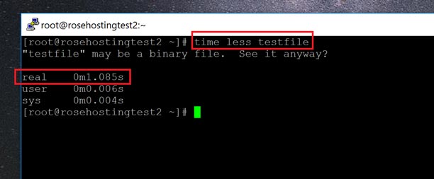 Less Command Opens Files Instantly
