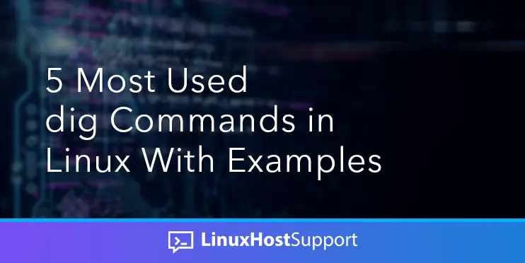 most used dig commands in linux