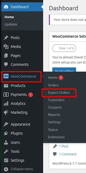 woocommerce export orders directly via plugin