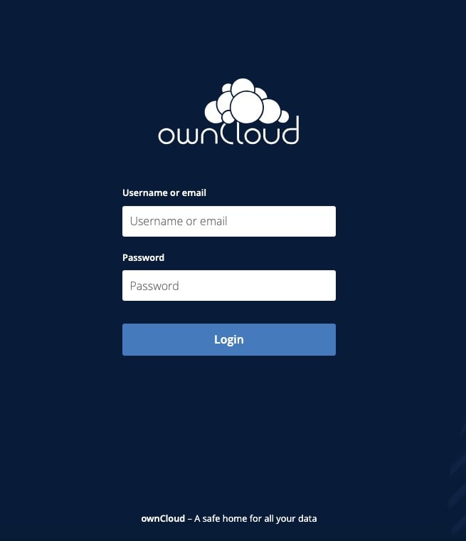 ownCloud login