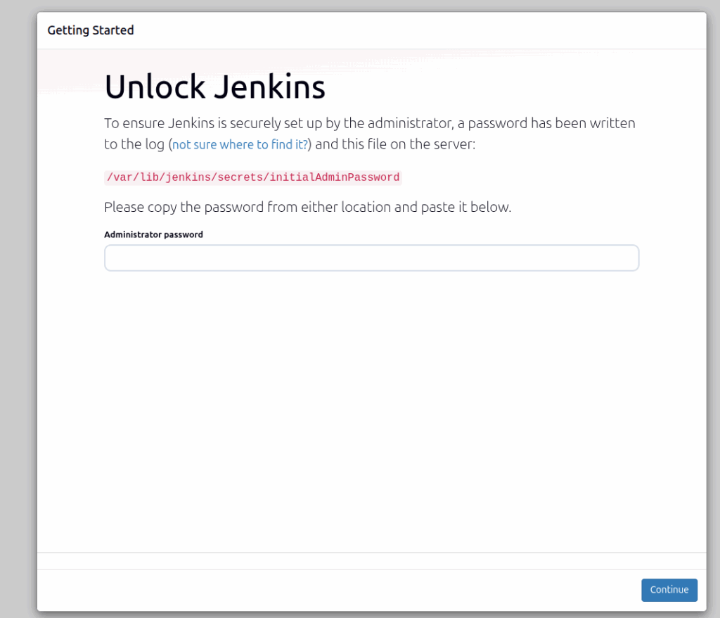unlock jenkins