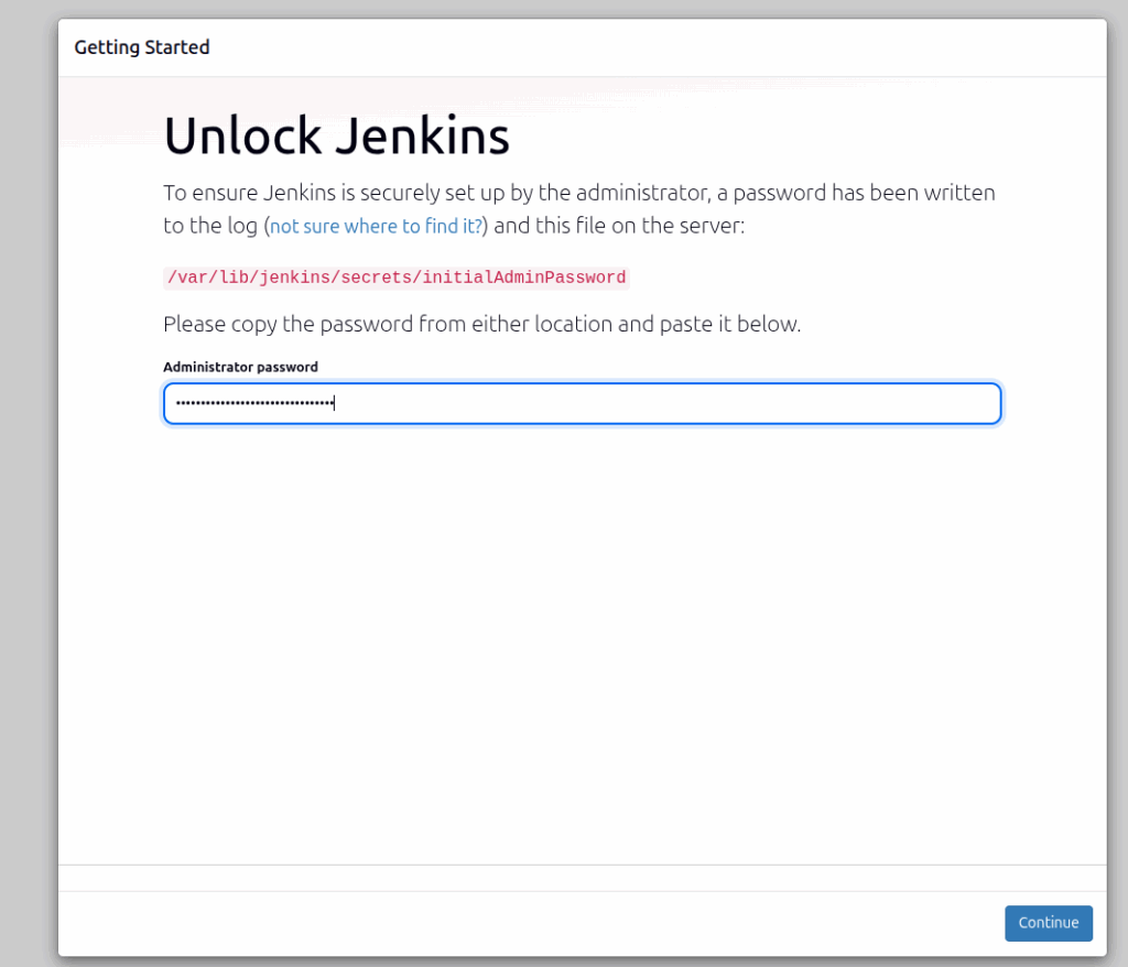 jenkins administrator password
