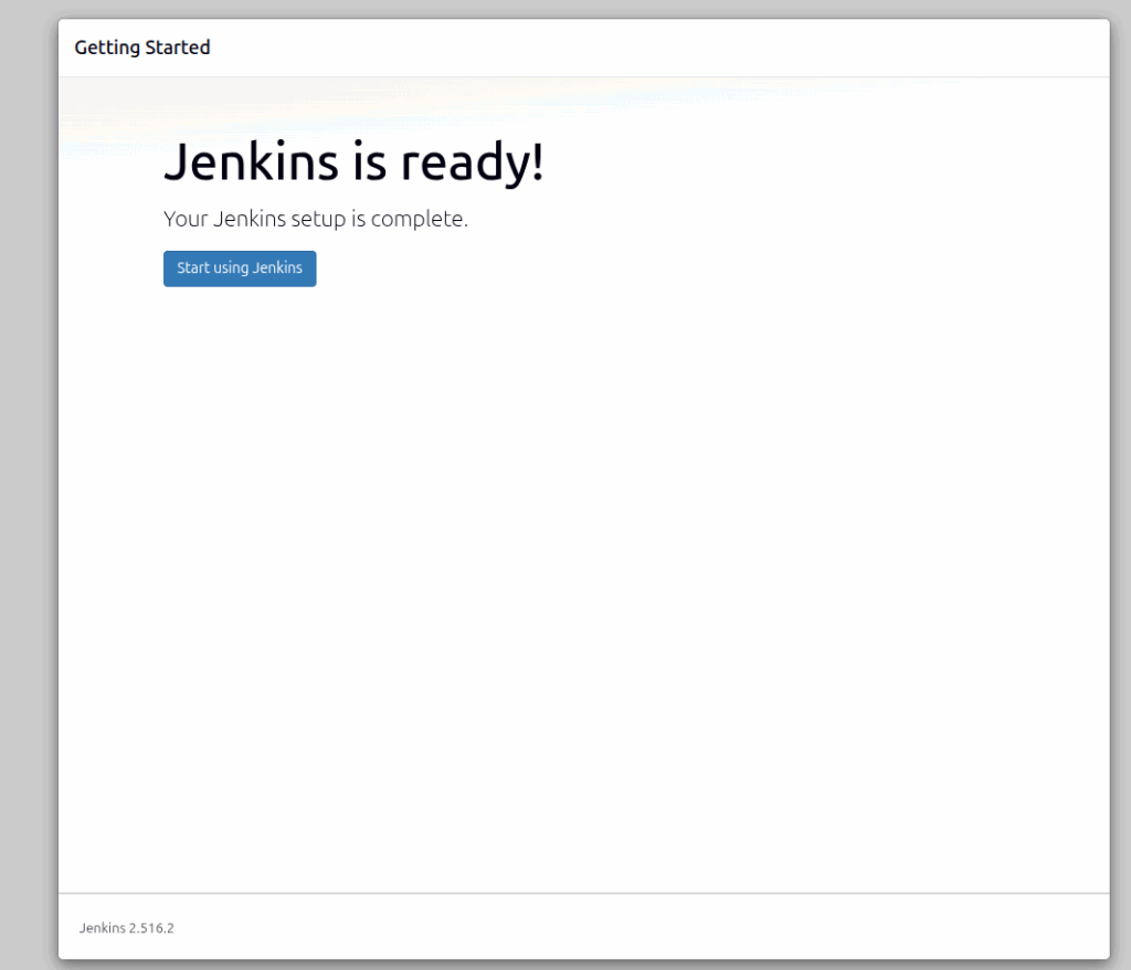 Jenkins is installed on Debian 13