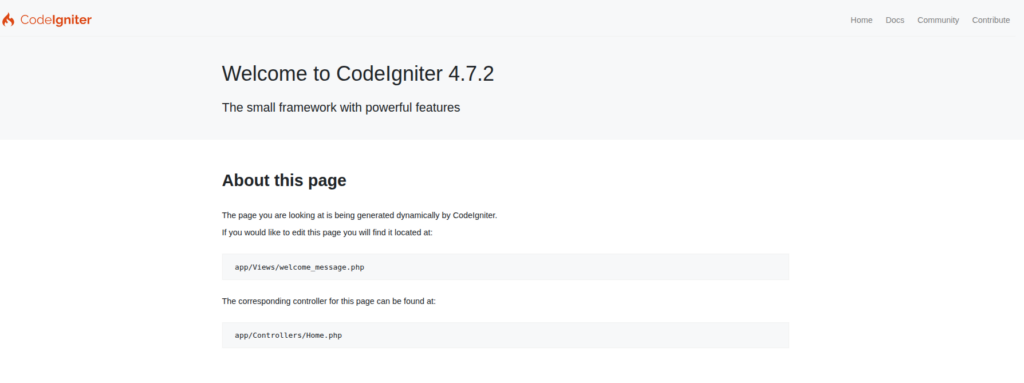 CodeIgniter on Ubuntu 26.04